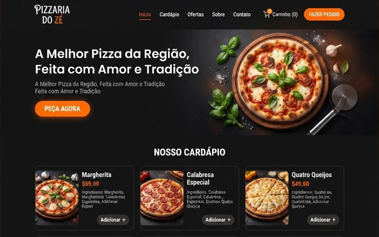Projeto Pizzaria do Zé — Delivery de pizzas
