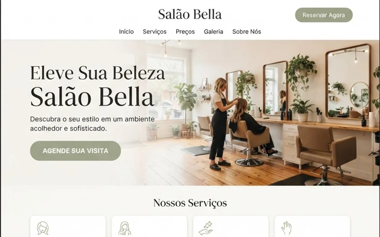 Projeto Salão Bella — Salão de beleza